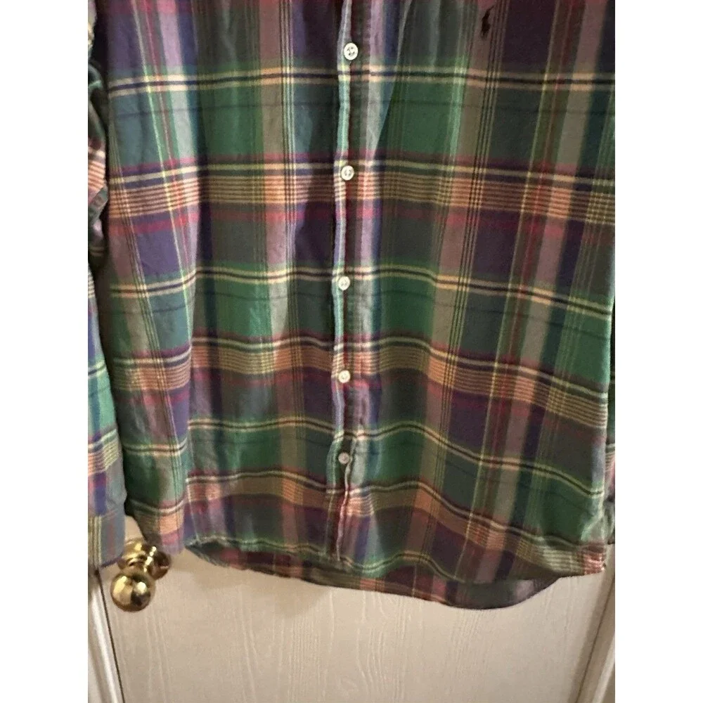 Vintage Ralph Lauren Boys Long Sleeve Plaid Mulitcolor Button Up - Sz XL (18-20)